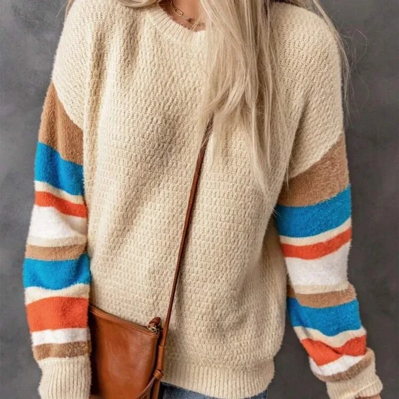 New striped sleeve sweater - Picture 4 of 5